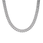 10mm Moissanite 2 Row Cuban Link Chain